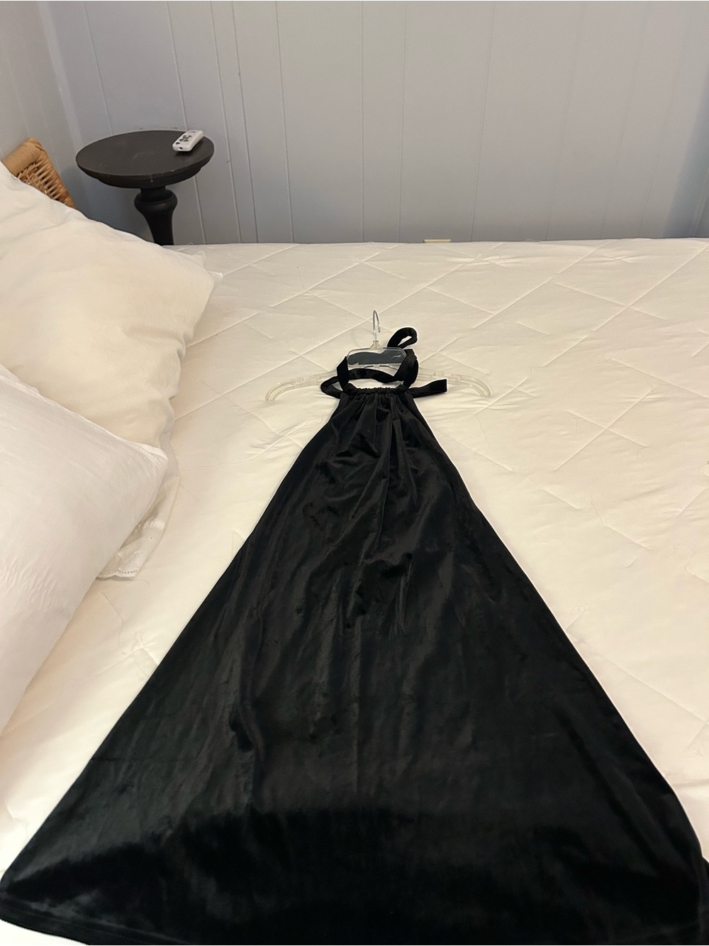 Black Velvet Halter Dress